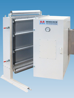 Vertical dryer for preconditioning of paper board
