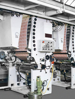 Print unit dryer / intermediate dryer: Intermediate dryer installation on a rotogravure print unit