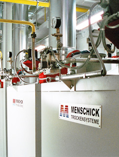 Heißluftversorgung einer Tiefdruckmaschine